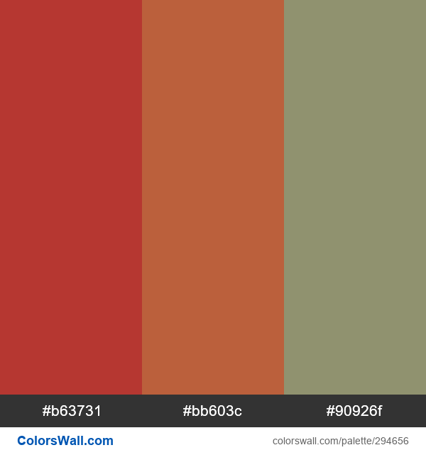 Red Obsession, Deep Reddish Orange, Desert Sage palette - ColorsWall