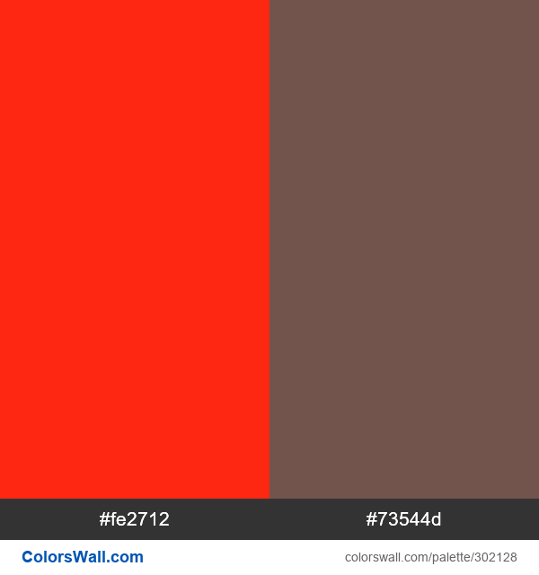 Red October, Terrace Brown palette - ColorsWall