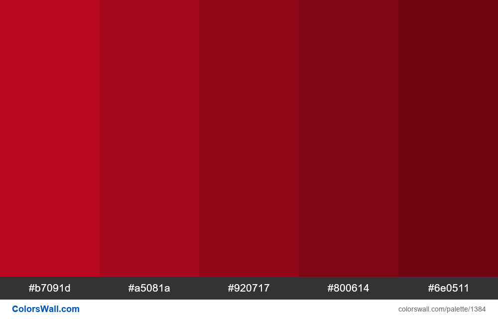 Red shades palette - ColorsWall