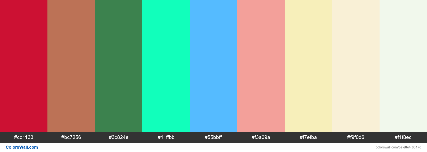 Red Tape, Firenze, Medium Green, Night Pearl, Hello Summer, Pink Eraser, Summer Resort palette - #483170