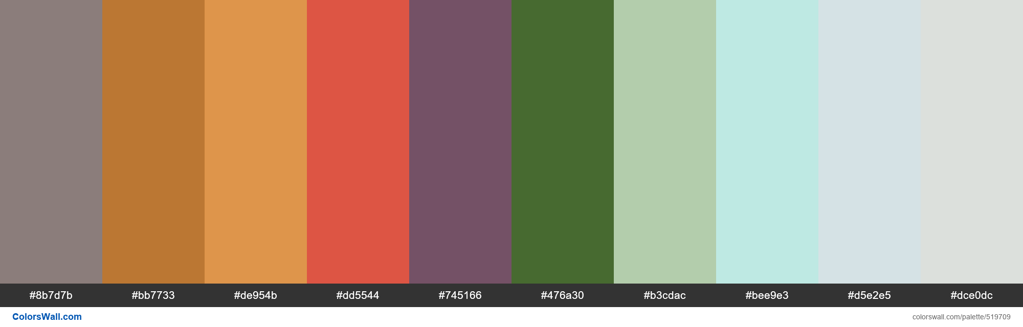 Renwick Heather, Fire Lord, Orange Caramel, Coral Burst, Radicchio, Tree Shade, Spring Fields, Pool Party palette - #519709