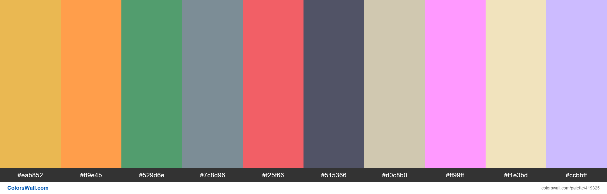 Ronchi, Tangerine Tango, Basil Pesto, Denim Drift, Dubarry, Lap of Luxury, Kitsilano Cookie, Pinkalicious palette - #419325