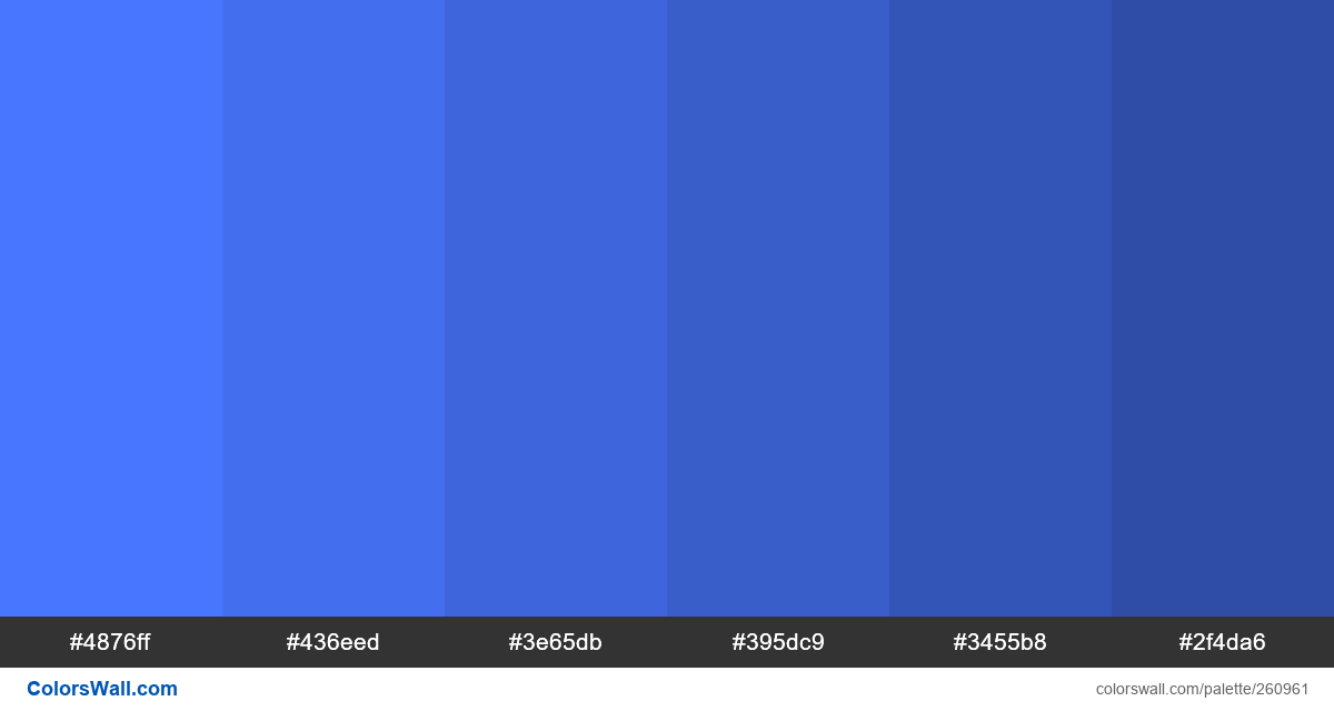 Royal Blue Shades Color Scheme » Blue »
