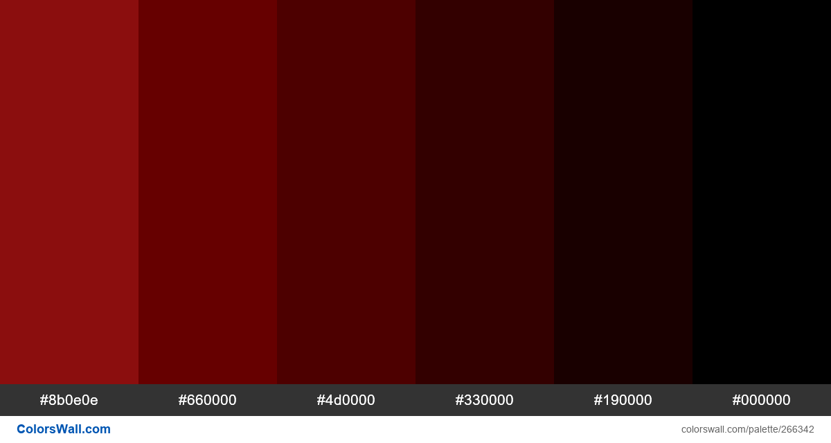 RΘJΘetc colors palette #8b0e0e, #660000, #4d0000 - ColorsWall