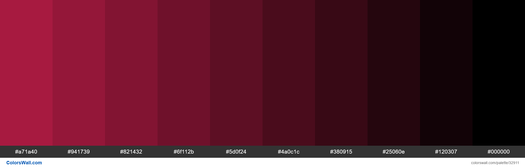 Metro UI Color Dark Red colors palette | ColorsWall
