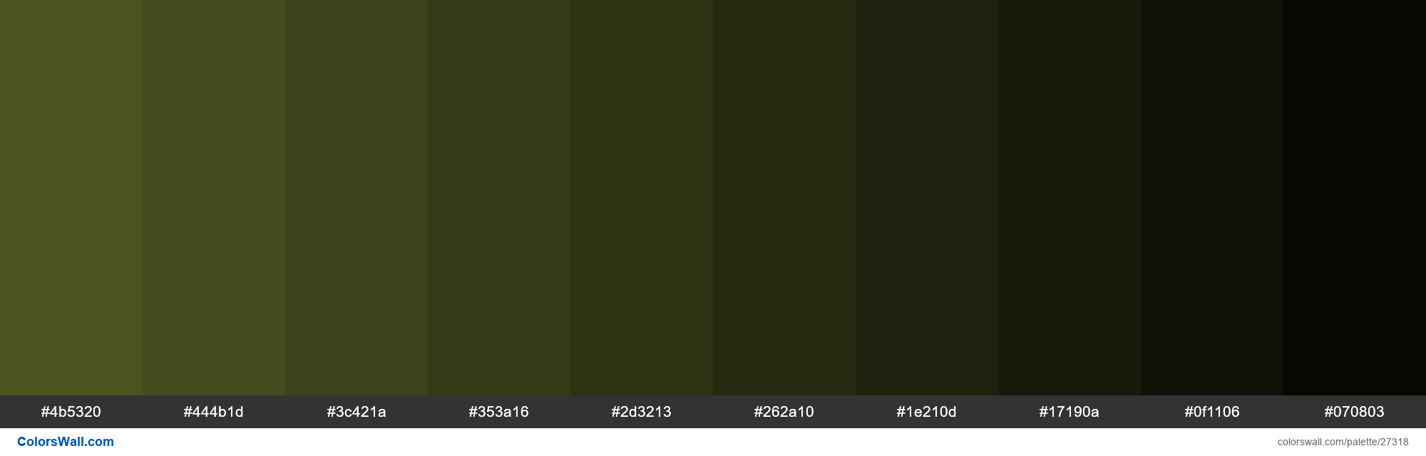 Shades Of Army Green Color 4B5320 Hex ColorsWall