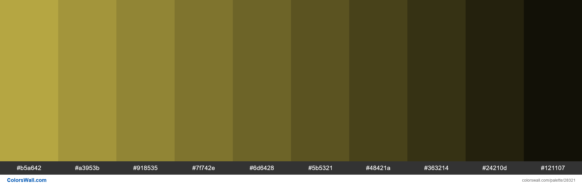 Brass Color Palette