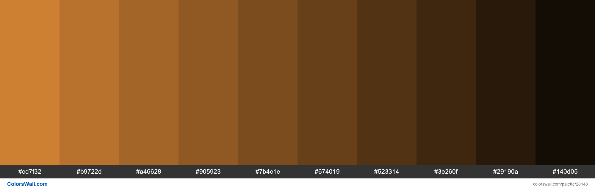 Shades of Bronze color - ColorsWall