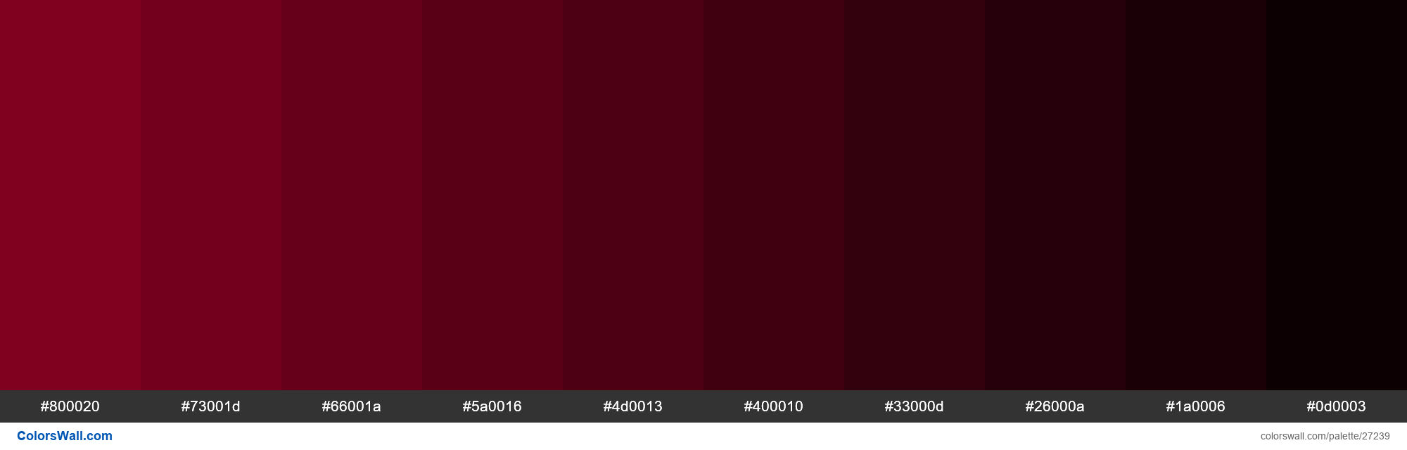 Shades of Burgundy color #800020 hex - ColorsWall