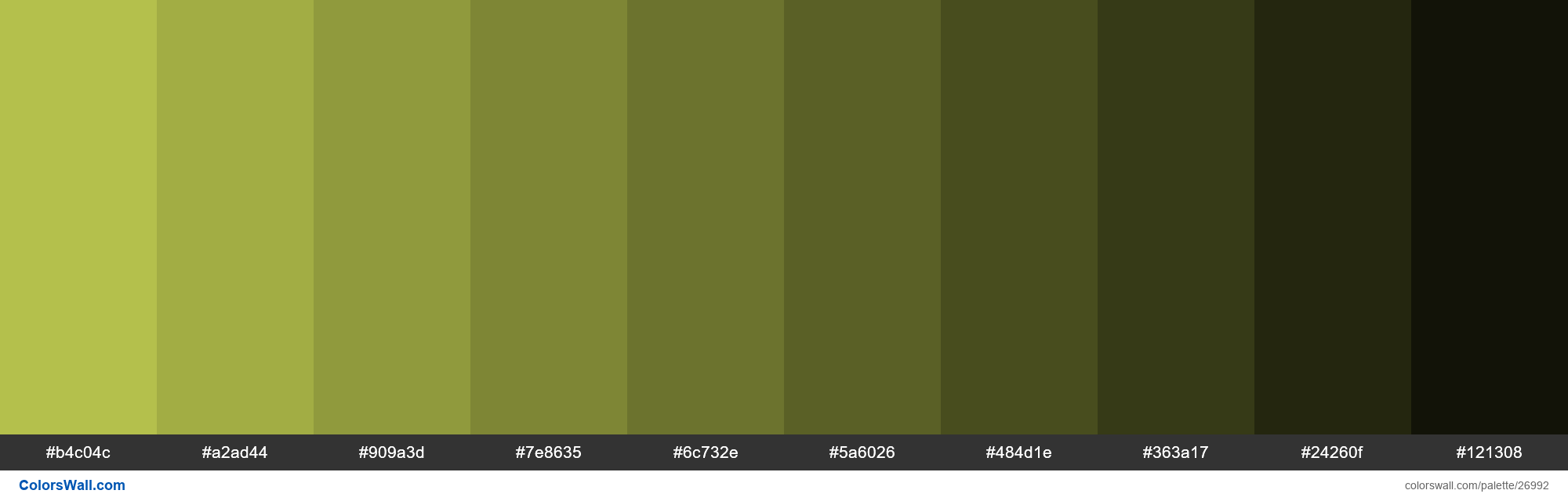 Shades Of Celery Color #b4c04c Hex - Colorswall