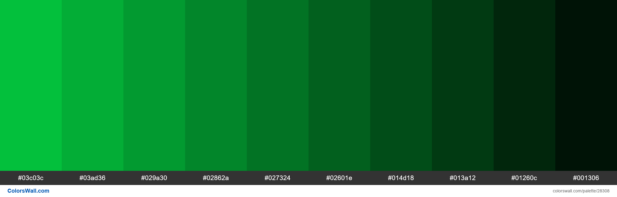 Shades of Dark Pastel Green color #03C03C hex - ColorsWall