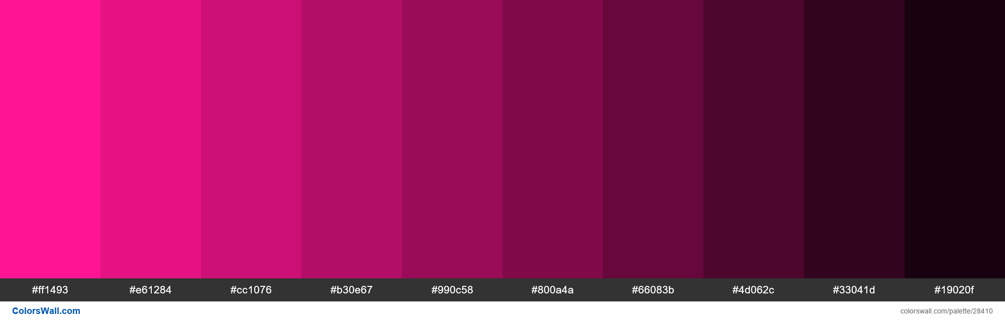 Shades Of Deep Pink Color Ff1493 Hex Hex Rgb Codes