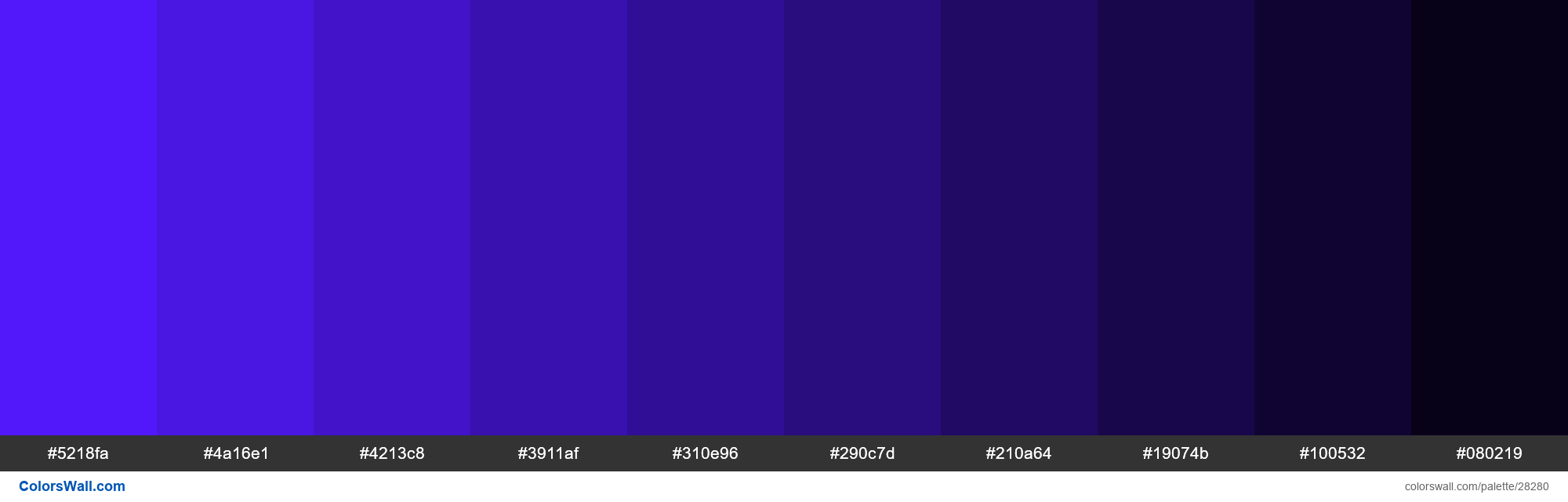 Shades of Han Purple color #5218FA hex - ColorsWall