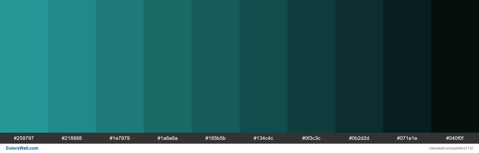 Shades of Java color 259797 hex ColorsWall