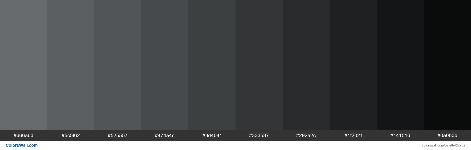Shades of Mid Grey color #666A6D hex - ColorsWall