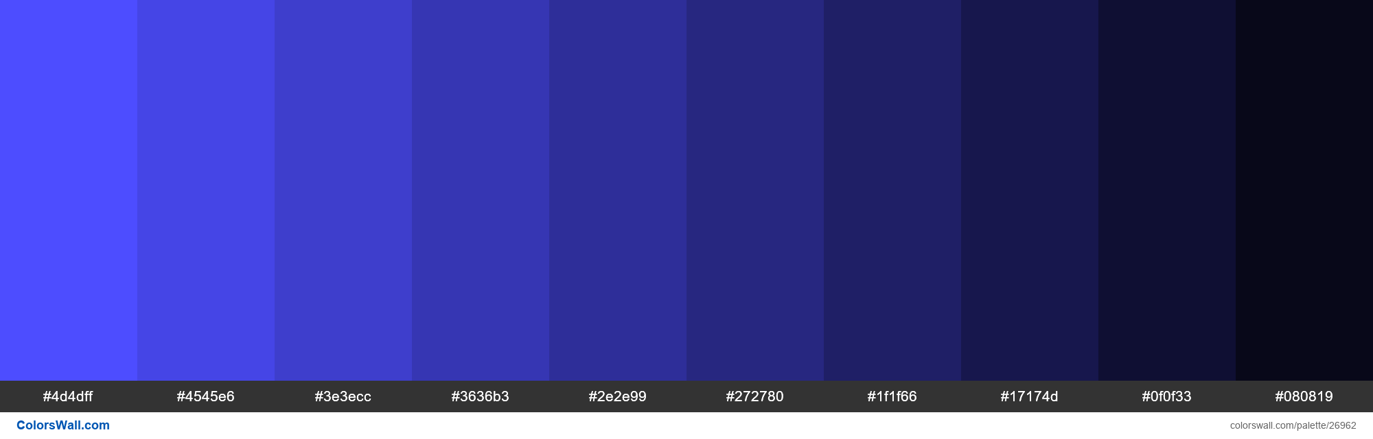 Shades of Neon Blue color #4D4DFF hex - ColorsWall