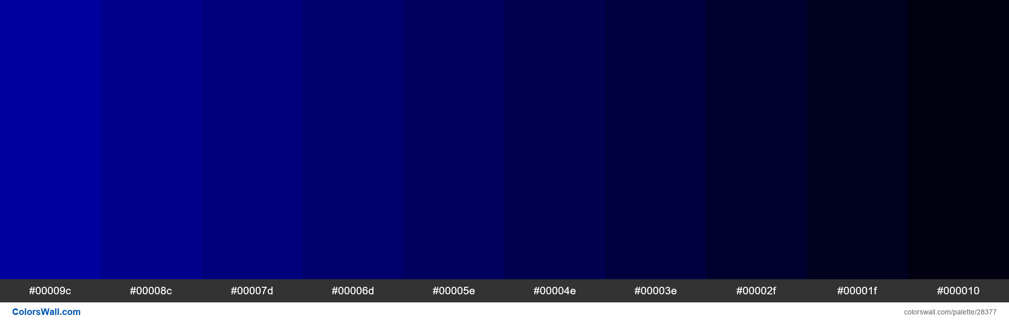 Shades of New Midnight Blue color #00009C hex - ColorsWall