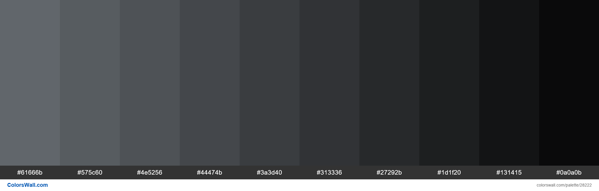 Shades of Shuttle Grey color #61666B hex - ColorsWall