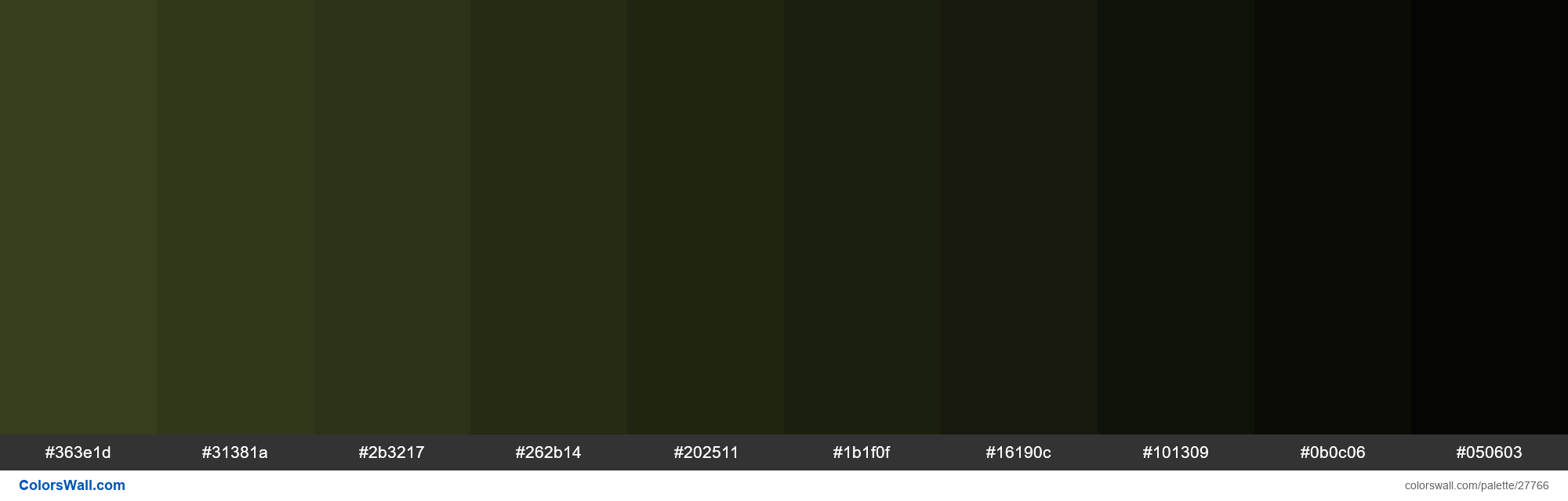 24 Shades of Green Color Palette –