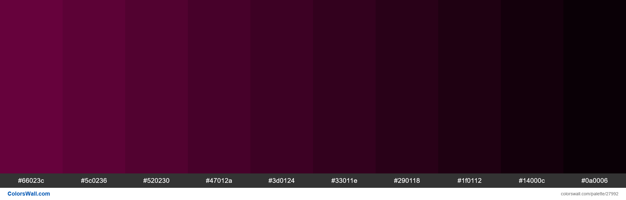 Shades of Tyrian Purple color #66023C hex | ColorsWall