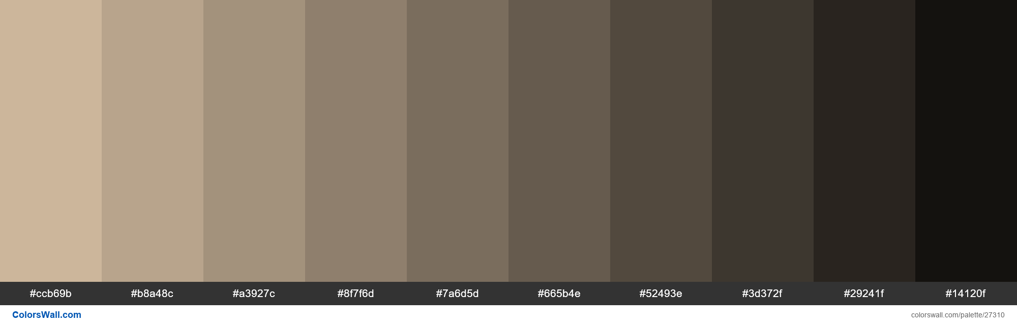 Shades Of Vanilla Color Ccb69b Hex Colorswall