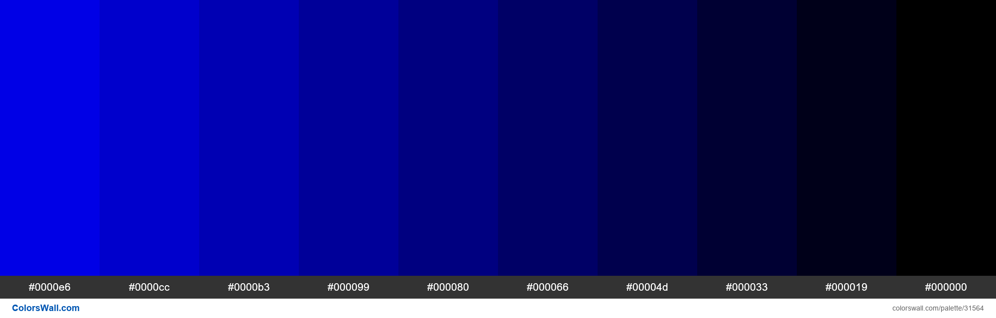 Shades X11 color Blue #0000FF hex - ColorsWall