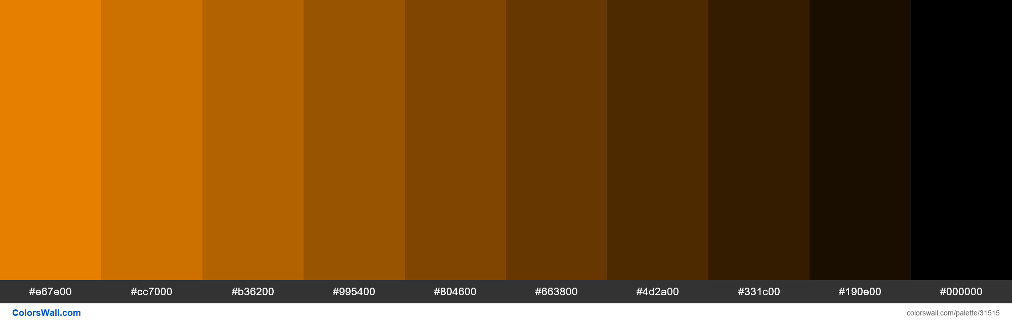 Shades X11 Color Dark Orange Ff8c00 Hex 31515 Colorswall 