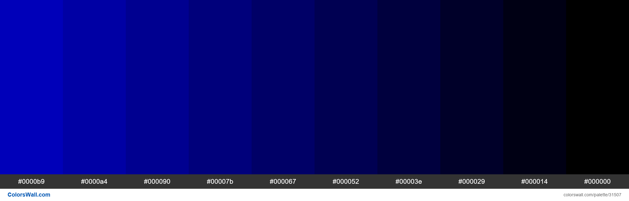 Shades X11 color Medium Blue #0000CD hex - ColorsWall