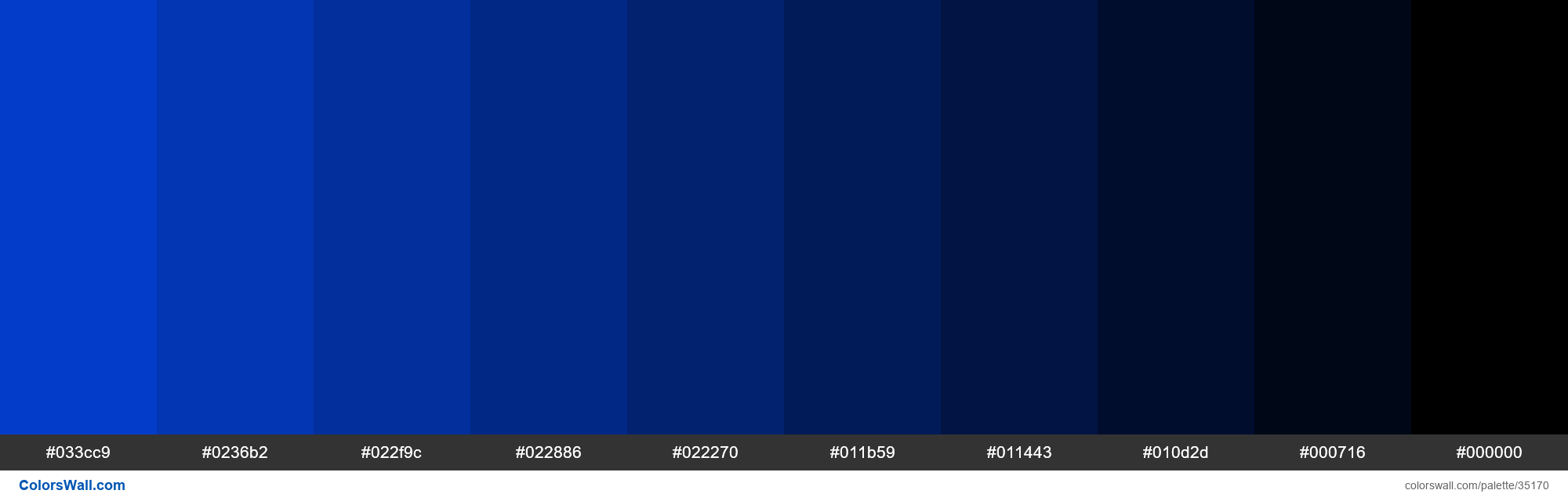 Shades XKCD Color blue #0343df hex colors palette - ColorsWall