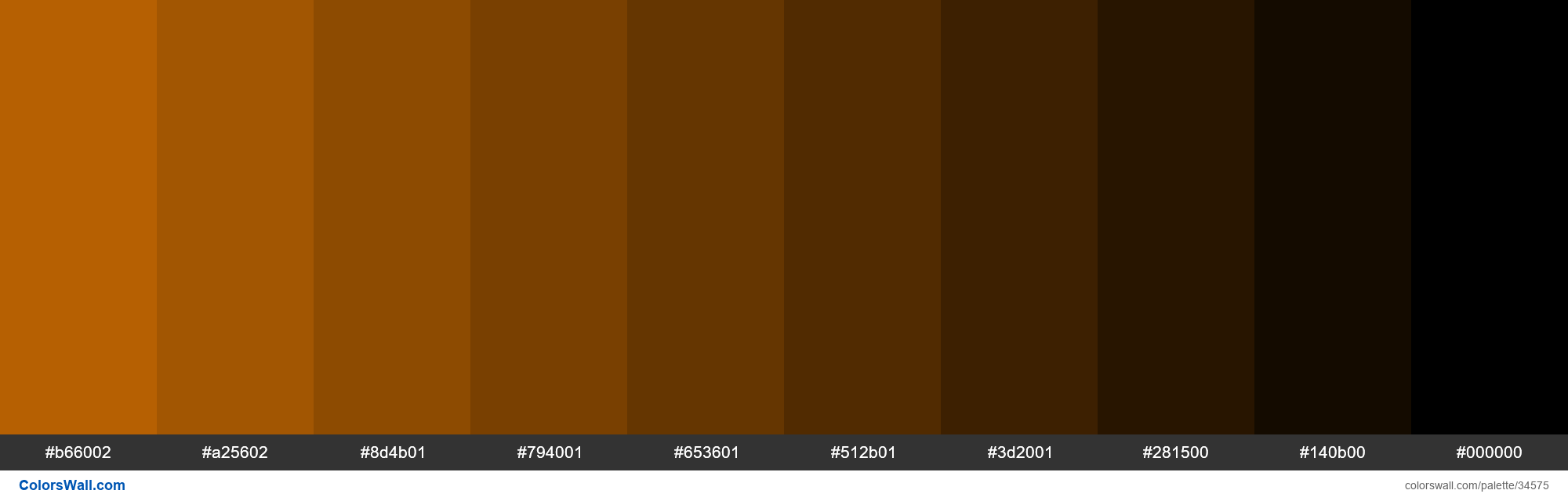 Shades XKCD Color browny orange #ca6b02 hex colors palette - ColorsWall