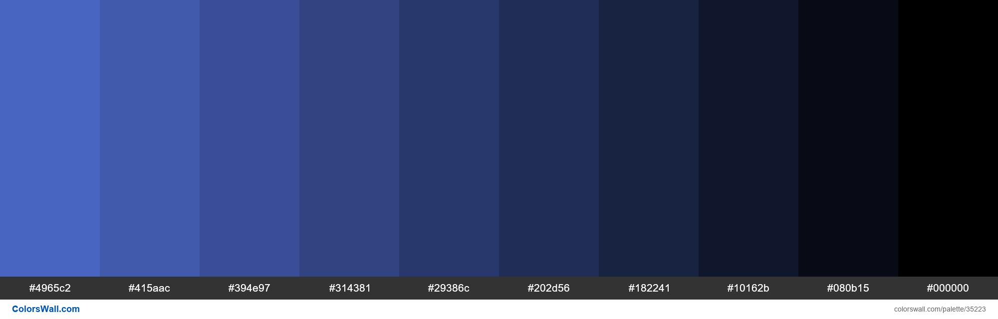 Shades XKCD Color cornflower blue #5170d7 hex colors palette | ColorsWall