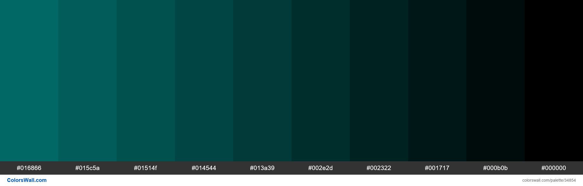 Shades XKCD Color dark aquamarine #017371 hex colors palette - ColorsWall