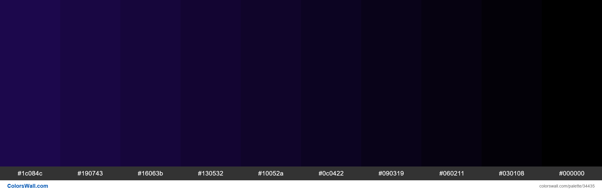 Shades XKCD Color dark indigo #1f0954 hex colors palette - ColorsWall