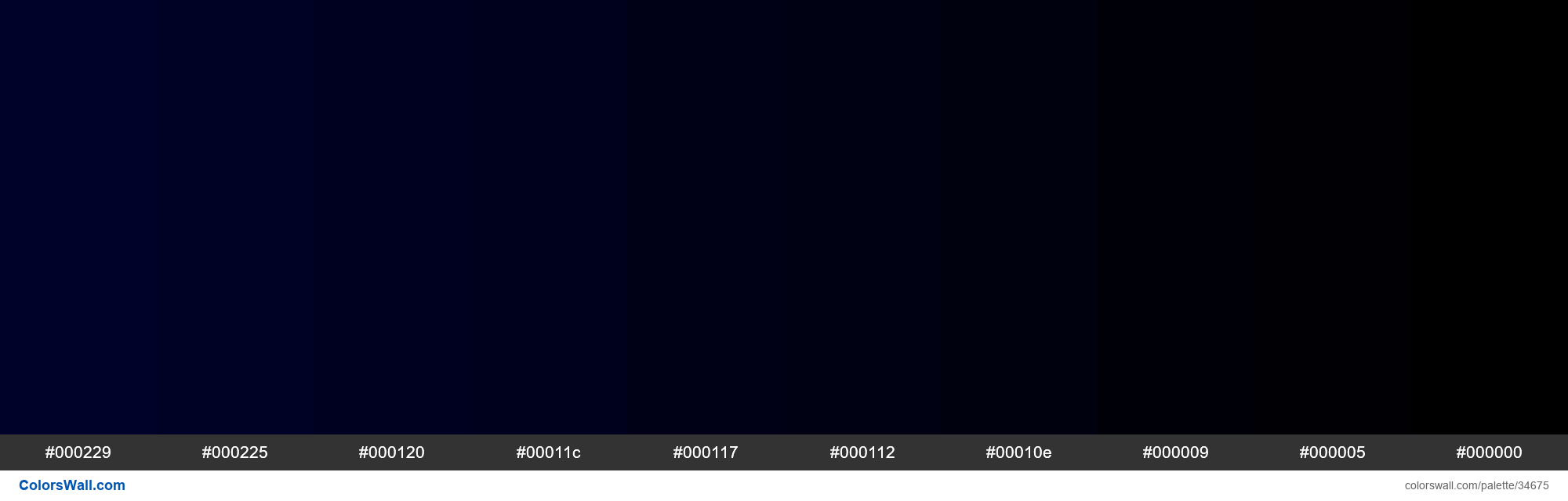 Shades Xkcd Color Dark Navy Blue 00022e Hex 34675 Colorswall 
