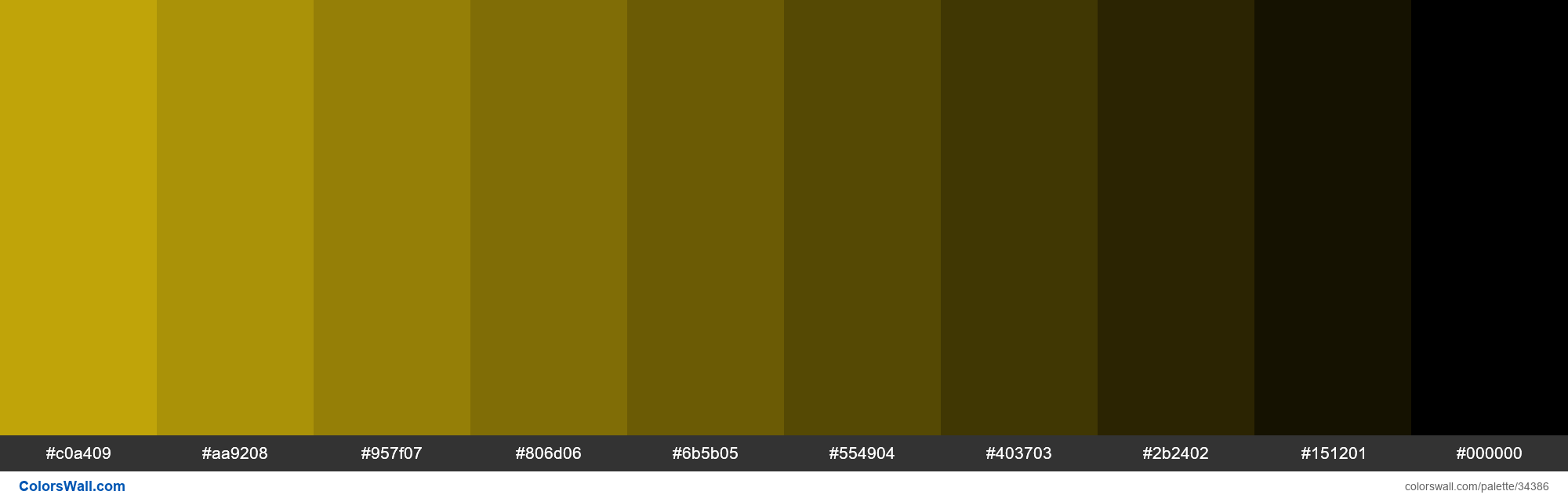 Shades XKCD Color dark yellow #d5b60a hex paleta de colores | ColorsWall