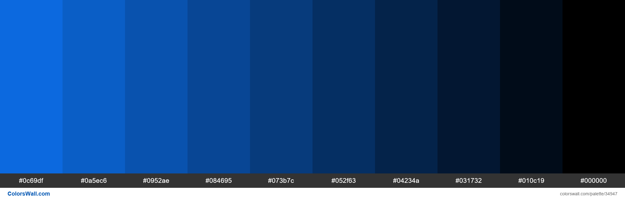 Shades Xkcd Color Deep Sky Blue 0d75f8 Hex 34947 Colorswall 