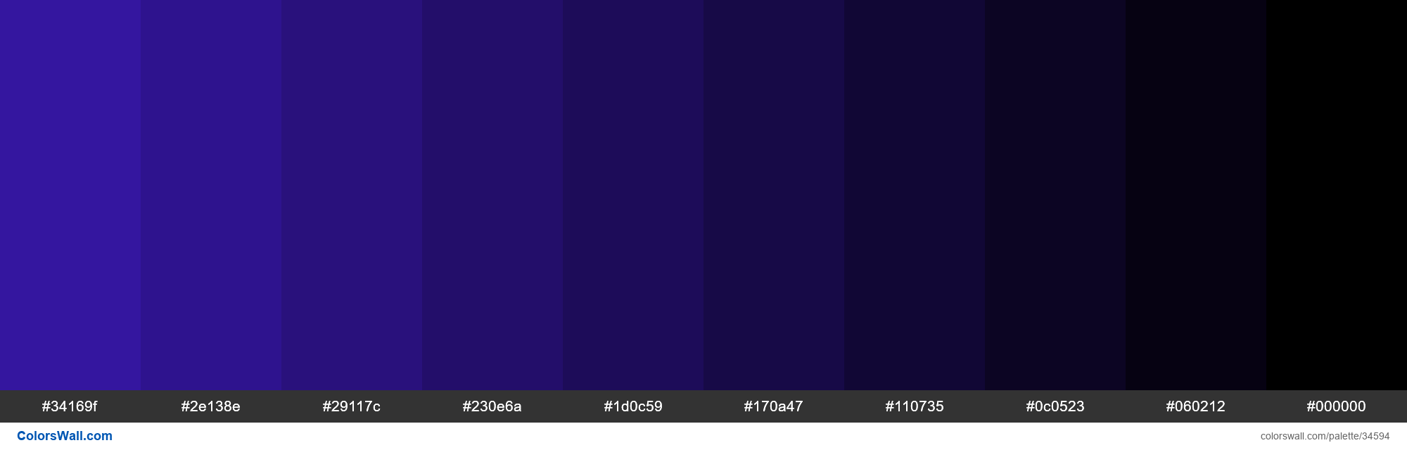 Shades XKCD Color indigo blue #3a18b1 hex colors palette - ColorsWall