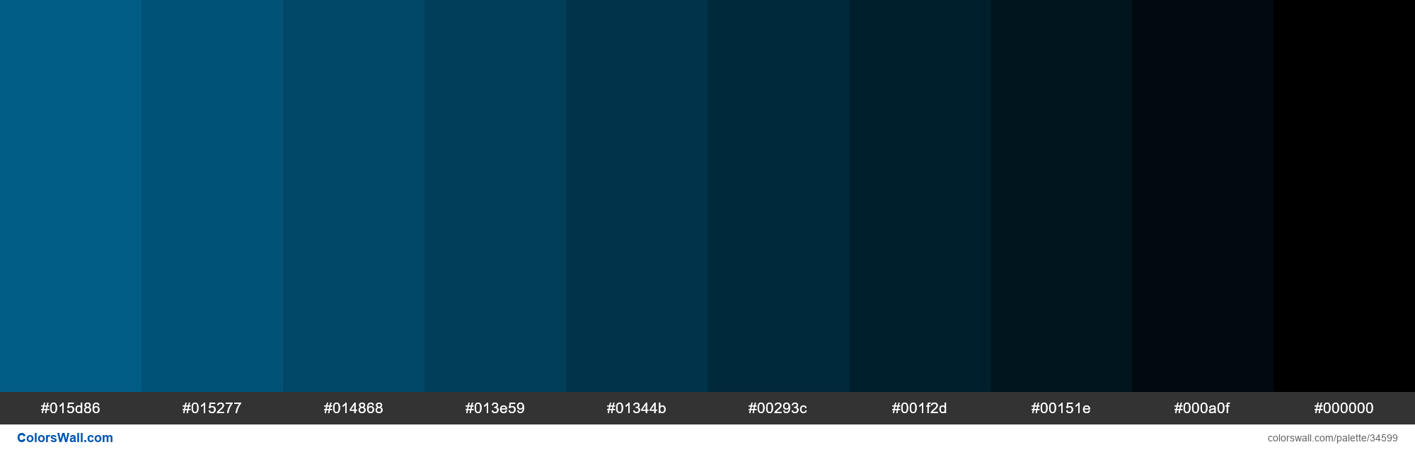 Shades XKCD Color peacock blue #016795 hex colors palette - ColorsWall