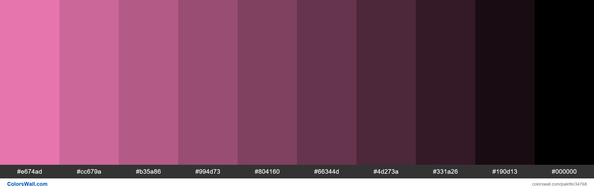 Shades XKCD Color pink #ff81c0 hex colors palette | ColorsWall