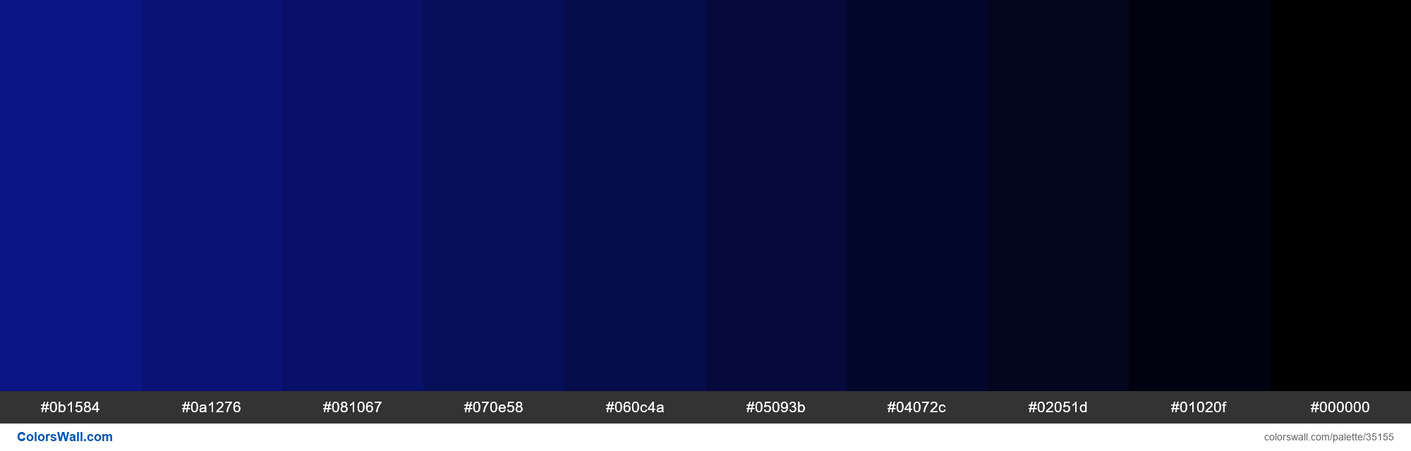 Shades XKCD Color royal #0c1793 hex colors palette - ColorsWall