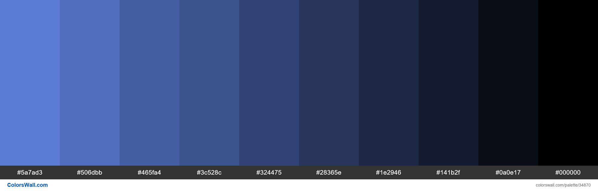 Shades XKCD Color soft blue #6488ea hex colors palette - ColorsWall