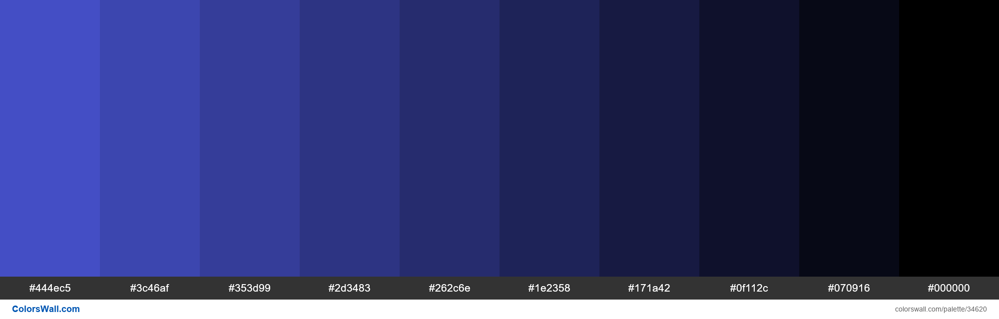 Shades XKCD Color warm blue #4b57db hex colors palette - ColorsWall