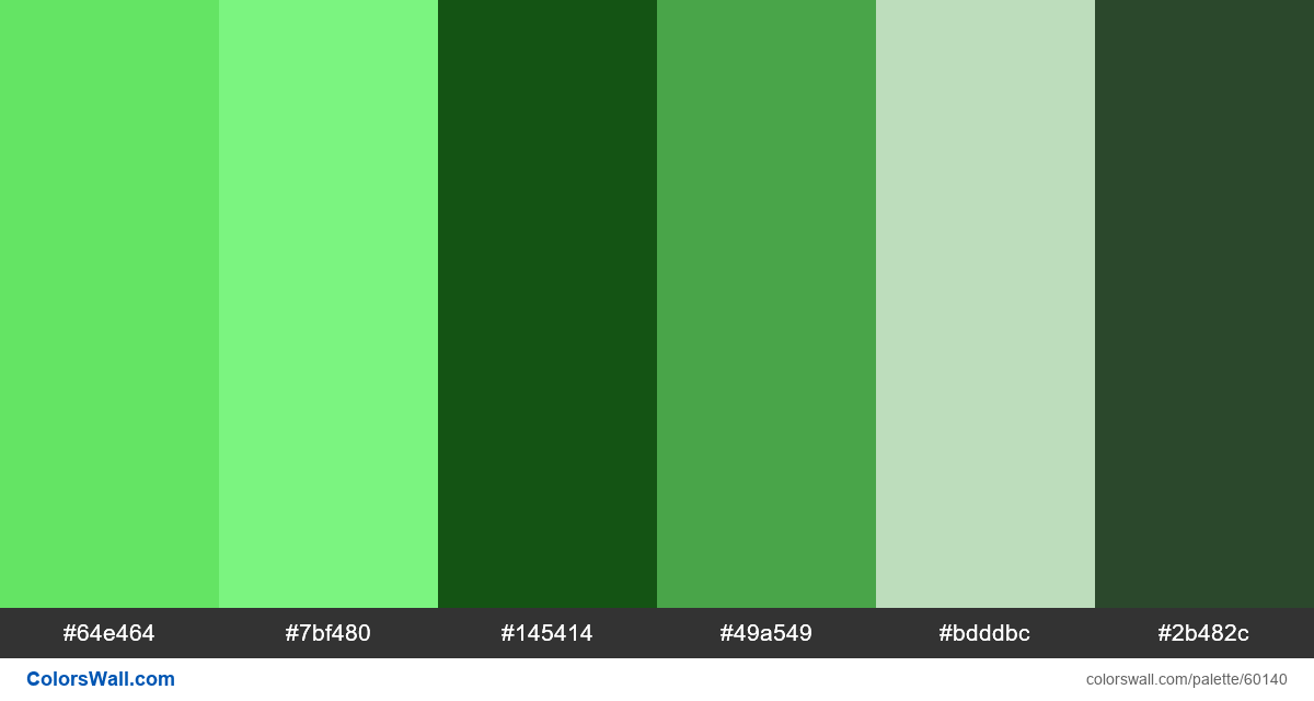 Shiny green dope render palette - ColorsWall