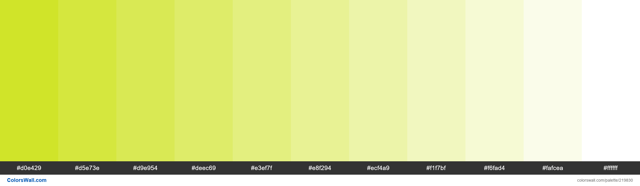 Sickly Yellow colors palette ColorsWall