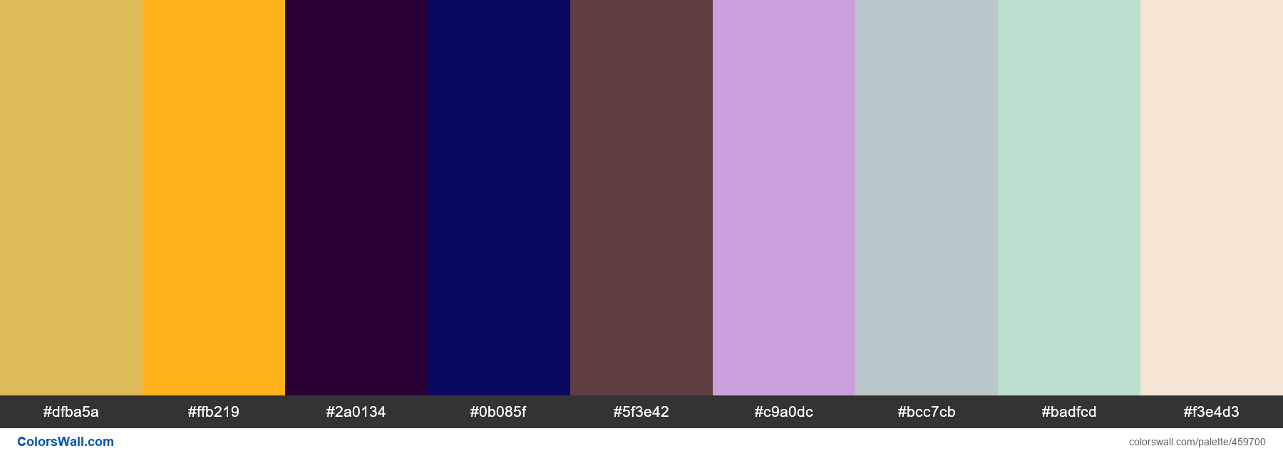 Sun God, Sun Ray, Poisonous Purple, Prussian Nights, Vulcan Burgundy, Autumn Wisteria, Gris Náutico palette - #459700