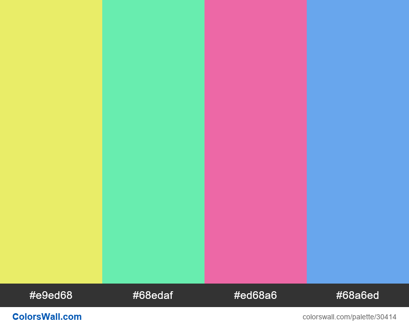 Tetradic Colors Scheme Honeysuckle Color E8ed69 Hex Colorswall