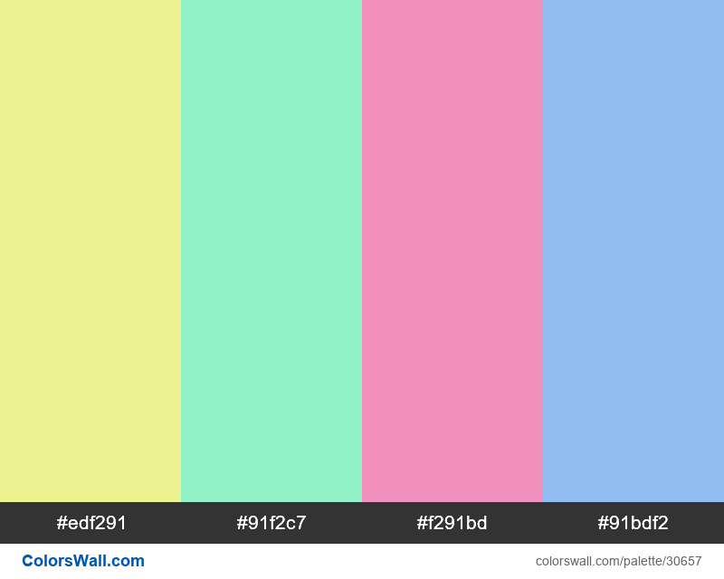 Tetradic Colors Scheme Jonquil Color Eef293 Hex Colorswall