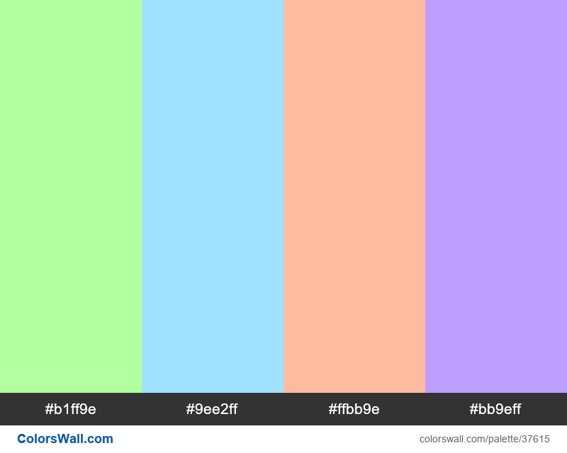 Tetradic Colors Scheme Xkcd Pastel Green B0ff9d Hex