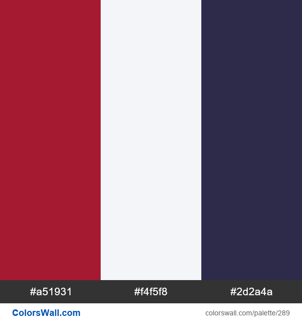 Thailand flag colors - #289