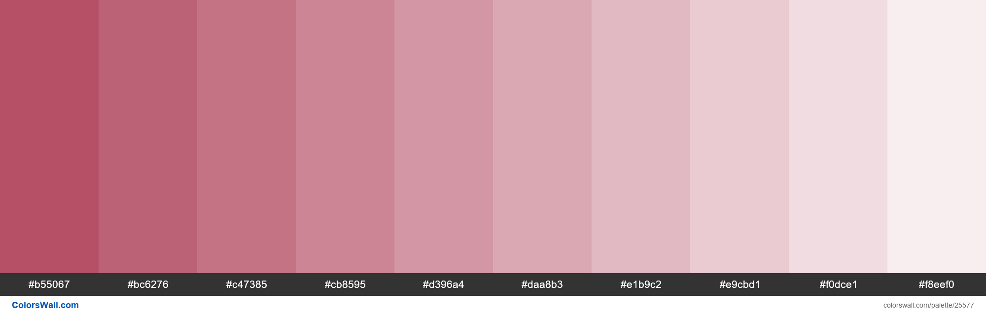 Tints of Blush color #B55067 hex - ColorsWall